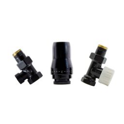 HeatBase Standard zestaw termostatyczny 1/2GZx1/2GW prosty czarny mat HB01TPR90051