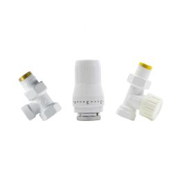 HeatBase Standard zestaw termostatyczny 1/2GZx1/2GW prosty biały HB01TPR9016