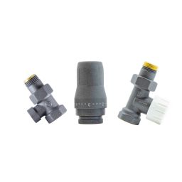 HeatBase Standard zestaw termostatyczny 1/2GZx1/2GW prosty grafit HB01TPS0016