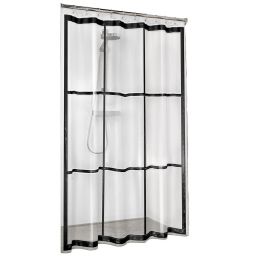 Sealskin Brix zasłona prysznicowa 180x200 cm wzór czarny 210961319