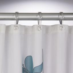 Sealskin Orchid zasłona prysznicowa 180x200 cm poliester biały/niebieski 233031324