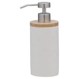 Sealskin Grace dozownik do mydła 350 ml stojący biały/bambus 361910210