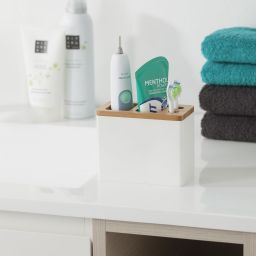 Sealskin Grace kubek na szczoteczki biały/bambus 361910310