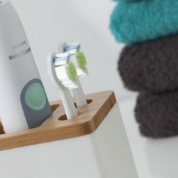 Sealskin Grace kubek na szczoteczki biały/bambus 361910310