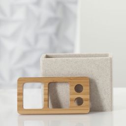 Sealskin Grace kubek na szczoteczki piaskowy/bambus 361910365