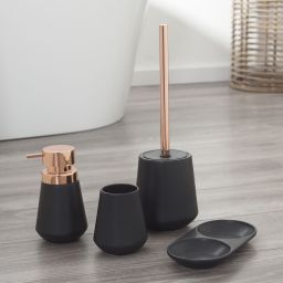 Sealskin Conical dozownik do mydła 400 ml stojący czarny/mosiądz 362330219