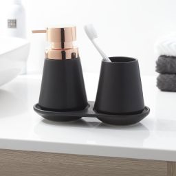 Sealskin Conical dozownik do mydła 400 ml stojący czarny/mosiądz 362330219