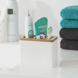 Sealskin Grace kubek na szczoteczki biały/bambus 361910310