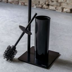 Sealskin Tube stojak na papier toaletowy ze szczotką WC czarny 800200