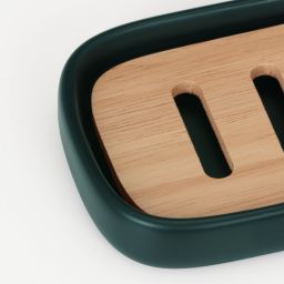 Sealskin Mind mydelniczka stojąca ciemny zielony/drewno 800060