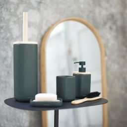 Sealskin Mind mydelniczka stojąca ciemny zielony/drewno 800060