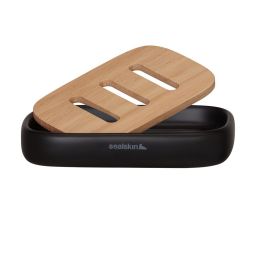 Sealskin Mind mydelniczka stojąca czarny/drewno 800061