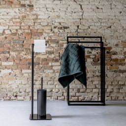 Sealskin Tube stojak na papier toaletowy ze szczotką WC czarny 800200