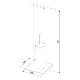 Sealskin Tube stojak ze szczotką do WC chrom 800288