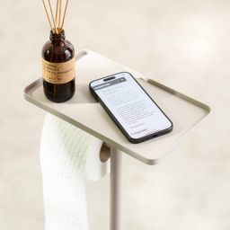 Sealskin Brix stojak na papier toaletowy ze szczotką WC i półką kaszmir 800789