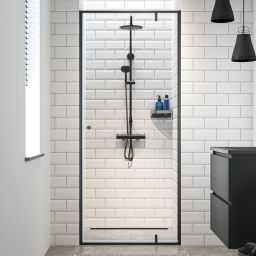 Sealskin Contour drzwi prysznicowe 90 cm czarny mat/szkło przezroczyste CD200906195100