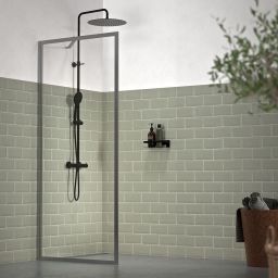 Sealskin Contour Walk-In ścianka prysznicowa 100 cm wolnostojąca szary mat/szkło przezroczyste CDA30986145100