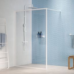 Sealskin Contour Walk-In ścianka prysznicowa 140 cm wolnostojąca biały mat/szkło przezroczyste CDA31386025100