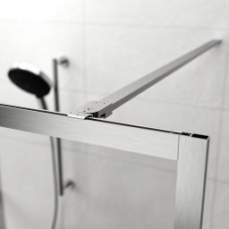 Sealskin Contour Walk-In ścianka prysznicowa 140 cm wolnostojąca stal nierdzewna szczotkowana/szkło przezroczyste CDA31386325100