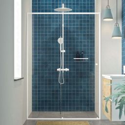 Sealskin Contour drzwi prysznicowe 120 cm wnękowe biały mat/szkło przezroczyste CD121206025100