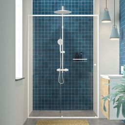 Sealskin Contour drzwi prysznicowe 140 cm wnękowe biały mat/szkło przezroczyste CD121406025100