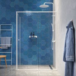 Sealskin Contour kabina prysznicowa 140x90 cm prostokątna biały mat/szkło przezroczyste CD101496025100