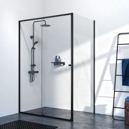 Sealskin Contour kabina prysznicowa 140x90 cm prostokątna czarny mat/szkło przezroczyste CD101496195100