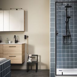 Sealskin Contour kabina prysznicowa 90x90 cm kwadratowa czarny mat/szkło przezroczyste CD180906195100