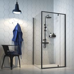 Sealskin Contour kabina prysznicowa 100x100 cm kwadratowa czarny mat/szkło przezroczyste CD181006195100