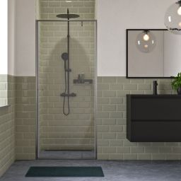 Sealskin Contour drzwi prysznicowe 90 cm szary mat/szkło przezroczyste CD200906145100