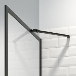 Sealskin Contour ścianka prysznicowa walk-in 100 cm czarny mat/szkło przezroczyste CDA30986195100