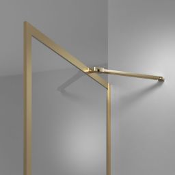 Sealskin Contour Walk-In ścianka prysznicowa 120 cm wolnostojąca złoty szczotkowany/szkło przezroczyste CDA31186495100