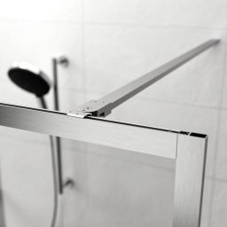 Sealskin Contour Walk-In ścianka prysznicowa 140 cm wolnostojąca stal nierdzewna szczotkowana/szkło przezroczyste CDA31386325100