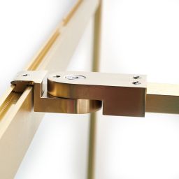 Sealskin Contour Walk-In ścianka prysznicowa 140 cm wolnostojąca złoty szczotkowany/szkło przezroczyste CDA31386495100