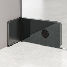 Sealskin Pure ścianka prysznicowa walk-in 100 cm grafitowy szczotkowany/szkło przezroczyste PU011006145100