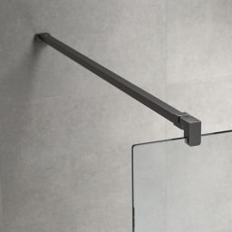 Sealskin Pure ścianka prysznicowa walk-in 100 cm grafitowy szczotkowany/szkło przezroczyste PU011006145100