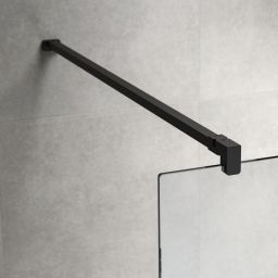 Sealskin Pure ścianka prysznicowa walk-in 100 cm czarny mat/szkło przezroczyste PU011006195100