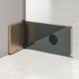 Sealskin Pure ścianka prysznicowa walk-in 100 cm złoty szczotkowany/szkło przezroczyste PU011006495100