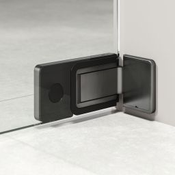 Sealskin Pure drzwi prysznicowe 90 cm uchylne grafitowy szczotkowany/szkło przezroczyste PU140906145100