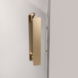 Sealskin Pure drzwi prysznicowe 90 cm uchylne złoty szczotkowany/szkło przezroczyste PU140906495100