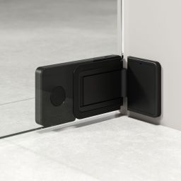 Sealskin Pure drzwi prysznicowe 90 cm uchylne czarny mat/szkło przezroczyste PU160906195100