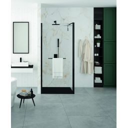 Sanplast Altus ścianka prysznicowa 120 cm czarny mat/szkło przezroczyste 600-121-2561-59-401