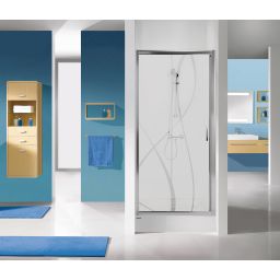 Sanplast TX drzwi prysznicowe 100 cm rozsuwane srebrny połysk/szkło ze wzorem 600-271-1110-38-231