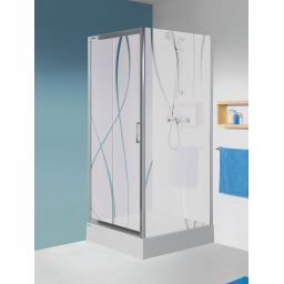 Sanplast TX ścianka prysznicowa 70 cm srebrny połysk/szkło ze wzorem 600-271-1290-38-231