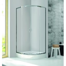 Sanplast Fris kabina prysznicowa 80x80 cm półokrągła srebrny połysk/szkło przezroczyste 600-331-0250-38-400