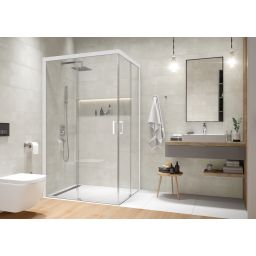 Sanplast Exa Line kabina prysznicowa 1/2KN-B/Exa Line-80 cm stała biały mat/szkło przezroczyste 600-540-0310-24-401