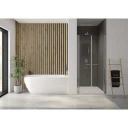 Sanplast Exa Line drzwi prysznicowe z profilem DD/Exa-90 cm uchylne srebrny połysk/szkło przezroczyste 600-540-0930-38-401