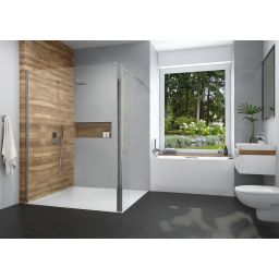 Sanplast Exa Line kabina prysznicowa walk-in 80x33,5 cm srebrny połysk/szkło przezroczyste 600-540-0970-38-401