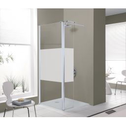 Sanplast Exa Line kabina prysznicowa walk-in 120x33,5 cm biały mat/szkło ze wzorem 600-540-1000-24-201