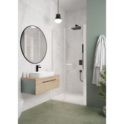 Sanplast Exa Line ścianka przedłużająca SS2/Exa Line 30 cm stała biały mat/szkło przezroczyste 600-540-1210-24-401